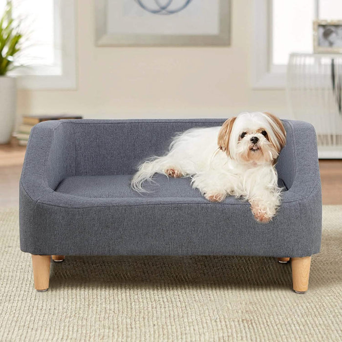 Dog Rectangular Sofa with Removable Cushion and Wooden Feet by DailySale