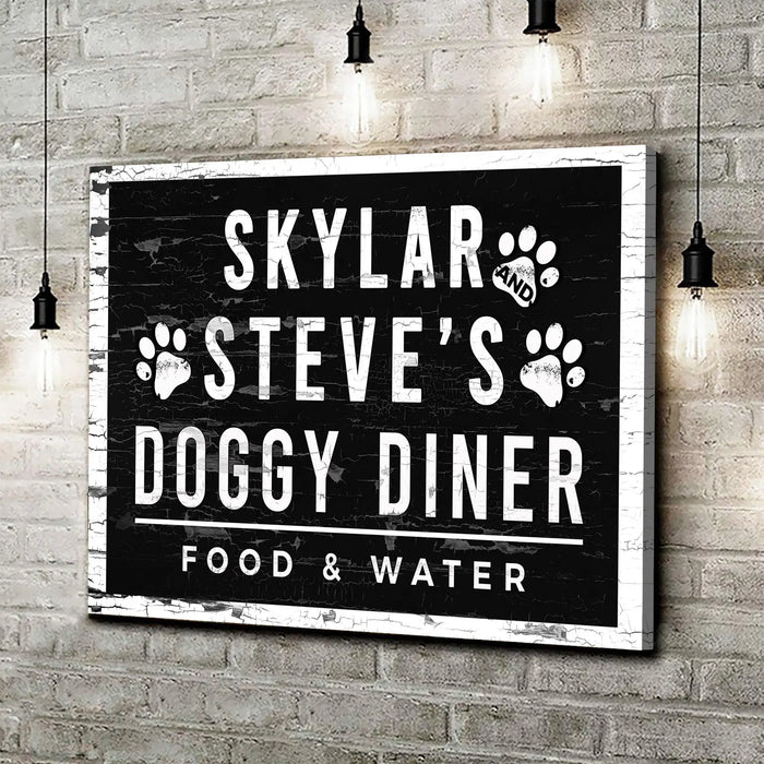 Doggy Diner Sign by Tailored Canvases
