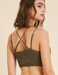 Doily Crochet Lace Bralette - Olive by Boutique 23