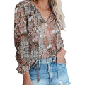 Dokotoo Women's Casual Boho Floral Printed V-Neck Top by DailySale