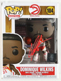 Dominique Wilkins Signed Hawks #104 Funko Pop! Vinyl Figure (JSA) by Price Is Right Miami