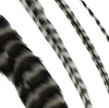 Donna Bella Striped Black and White Feather Hair Extensions