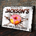 Donut Bar And Coffee House Made Fresh Daily Sign by Tailored Canvases