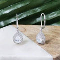 Double Halo Pear Drop Earrings by DailySale