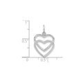 Double Heart Gold Pendant by Fine Color Jewels