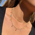 Double Strand Figaro Evil Eye Drop Necklace by DailySale