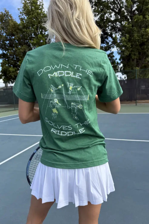 Down the Middle Solves the Riddle Tee by Ace The Moon