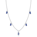 Blue Sapphire Layering Necklace by Fine Color Jewels