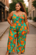 The Jenna Multi Print Jumpsuit - Plus Size by Fasheabe