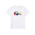 Lacoste Men's SPORT Patchwork Crocodile Print Cotton T-shirt by I-Max Fashions