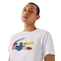 Lacoste Men's SPORT Patchwork Crocodile Print Cotton T-shirt by I-Max Fashions