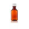 Centor 4 oz. Amber Glass Oval Bottles with Child-Resistant Caps (Case of 72)