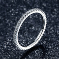 925 Sterling Silver Platinum Plated CZ Pavé Setting Ring Size 5.0 for Women by Bids.com