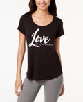 Ideology Women’s Love Graphic T-Shirt Noir by Vanessa Jane