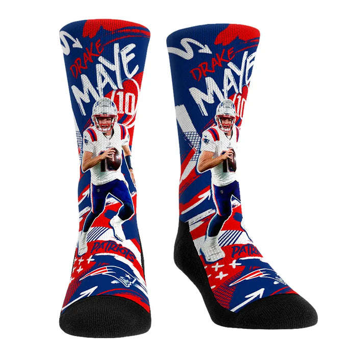Drake Maye - New England Patriots - Playmaker by Rock 'Em Socks