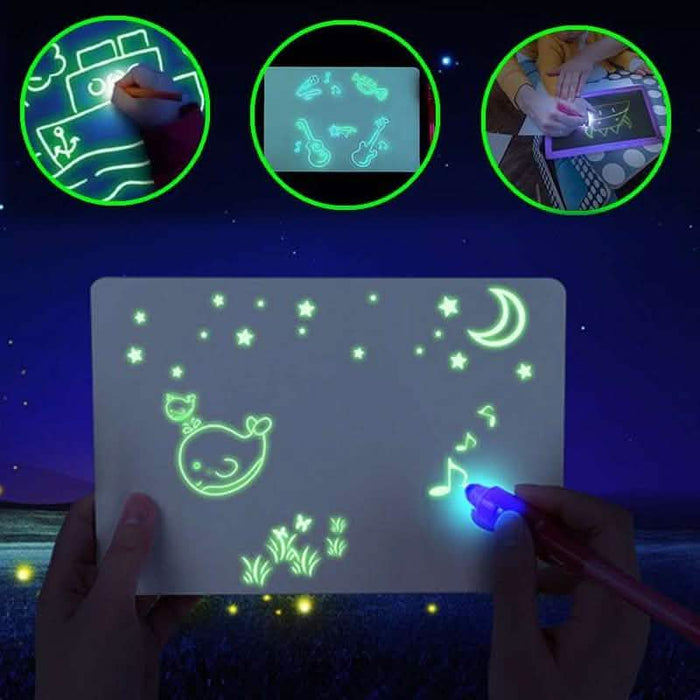 Draw With Light Kids' Learning Tablet Magic Drawing Board by DailySale