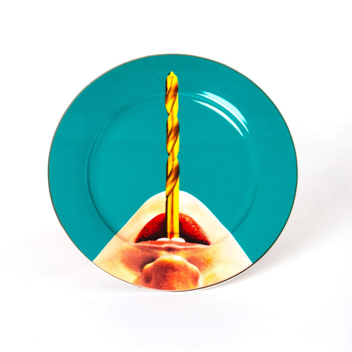 Seletti Drill dinner plate - Blue by Price Is Right Miami