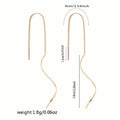 Drop Earrings Golden S Design by DailySale