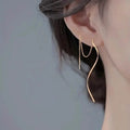 Drop Earrings Golden S Design by DailySale