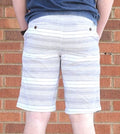 Navy Striped White Shorts by Boutique 23
