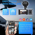 Dual Dash Cam WiFi with App FOCUWAY 1080P Front and Inside Dash (Refurbished) by DailySale