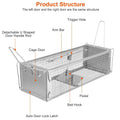 Dual Door Rat Trap Cage Humane with 2 Detachable U Shape Rod by DailySale