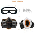 Dual Filter Cartridge Respirator Mask with Goggles by DailySale