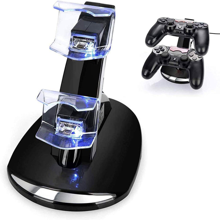 Dual USB Fast Charging Station and LED Indicator for Sony PS4 Controller by DailySale