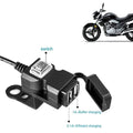 Dual USB Port 9-24V Waterproof Motorbike Motorcycle Handlebar Charger Adapter by DailySale
