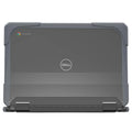 DualShock Laptop Case for Dell 3120/3110/3100 Clamshell & 2-in-1 Chromebook - Gray/Clear by Zerodamage Sahara Case LLC