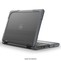 DualShock Laptop Case for Dell 3120/3110/3100 Clamshell & 2-in-1 Chromebook - Gray/Clear by Zerodamage Sahara Case LLC