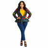 Duma Mbili African Print Long Sleeved Peplum Blouse