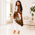 Duma Mbili Kente African Print High Low Button up Shirt by Duma Mbili LLC