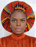 Duma Mbili XL Silk Lined African Print Bonnet by Duma Mbili LLC