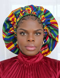 Duma Mbili XL Silk Lined African Print Bonnet by Duma Mbili LLC