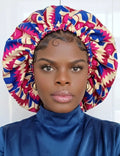 Duma Mbili XL Silk Lined African Print Bonnet by Duma Mbili LLC