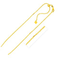 Sterling Silver Yellow Finish 1.5mm Adjustable Cable Chain by Bids.com