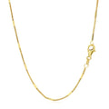 Diamond Cut Bar Links Pendant Chain in 14k Yellow Gold (1.3mm) by Bids.com