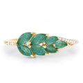0.68 Carat Genuine Zambian Emerald and White Diamond 14K Yellow Gold Ring by Bids.com