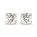 0.71 Carat Genuine White Diamond 14K White Gold Earrings by Bids.com