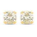 0.98 Carat Genuine LB Diamond 14K Yellow Gold Earrings by Bids.com