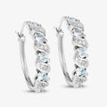 Genuine Blue Aquamarine Earrings by Fine Color Jewels