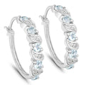 Genuine Blue Aquamarine Earrings by Fine Color Jewels