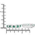 Genuine Green Emerald Hoop Earrings by Fine Color Jewels