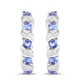 Genuine Tanzanite Hoop Earrings by Fine Color Jewels