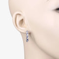 Genuine Tanzanite Hoop Earrings by Fine Color Jewels