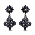 3.33 Carat Genuine Blue Sapphire .925 Sterling Silver Earrings by Bids.com