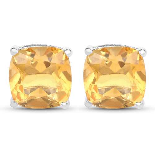 5.80 Carat Genuine Citrine .925 Sterling Silver Earrings by Avera Group