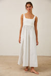 Ribbed Knit Bodice Maxi Dress