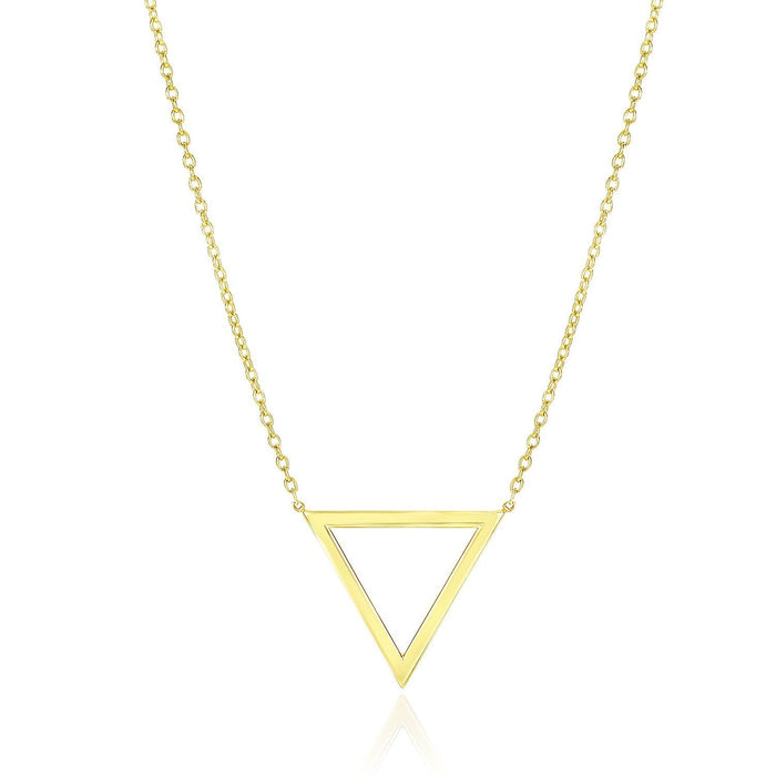 14k Yellow Gold Delta Symbol Chain Necklace by Bids.com
